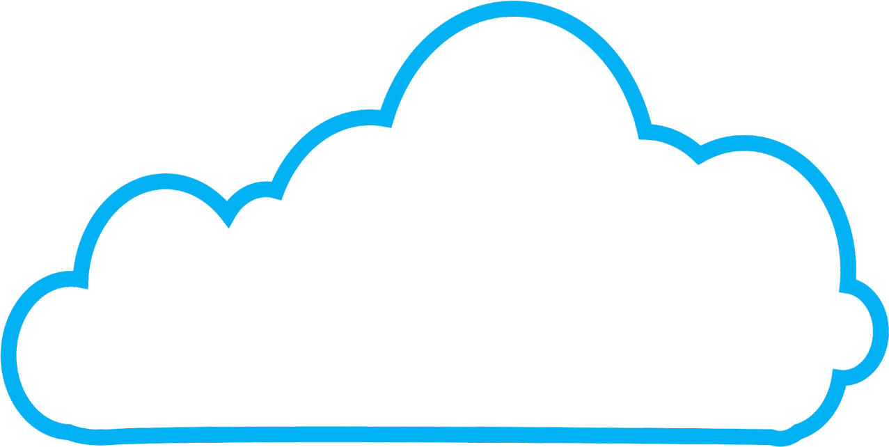 a blue cloud icon