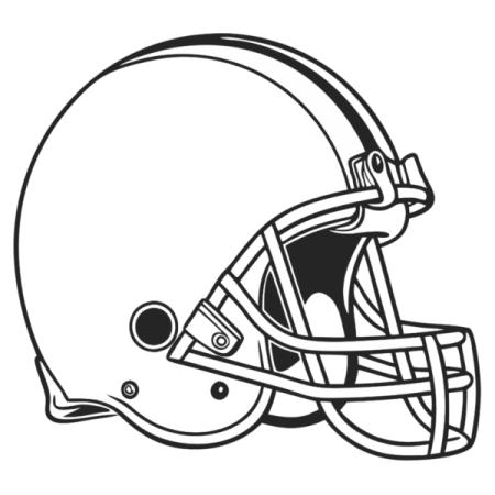 a black and white football helmet