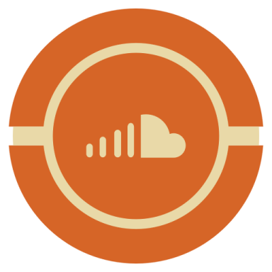 an orange circle with a sound icon on it