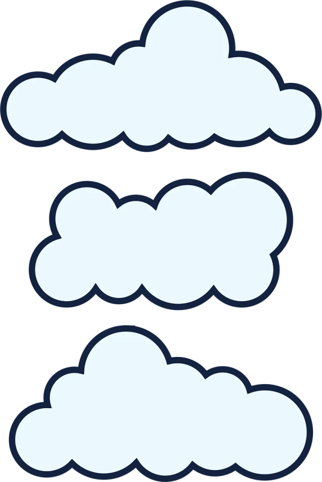 a set of clouds in the sky