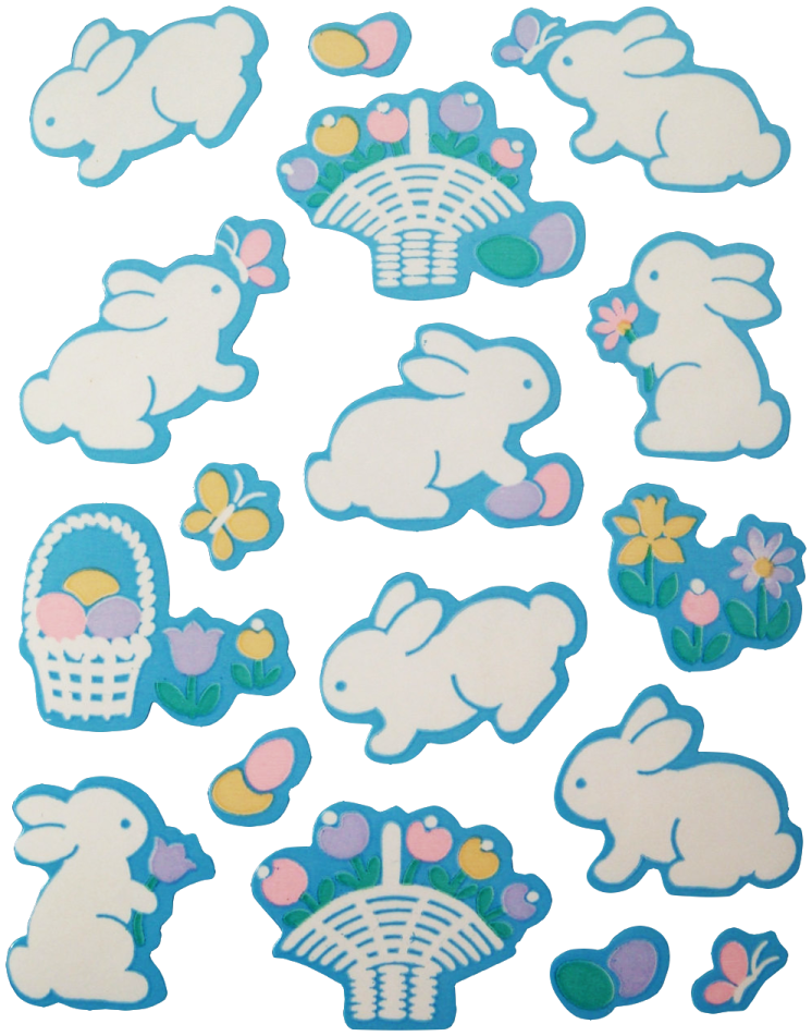 a bunch of stickers that are shaped like clouds