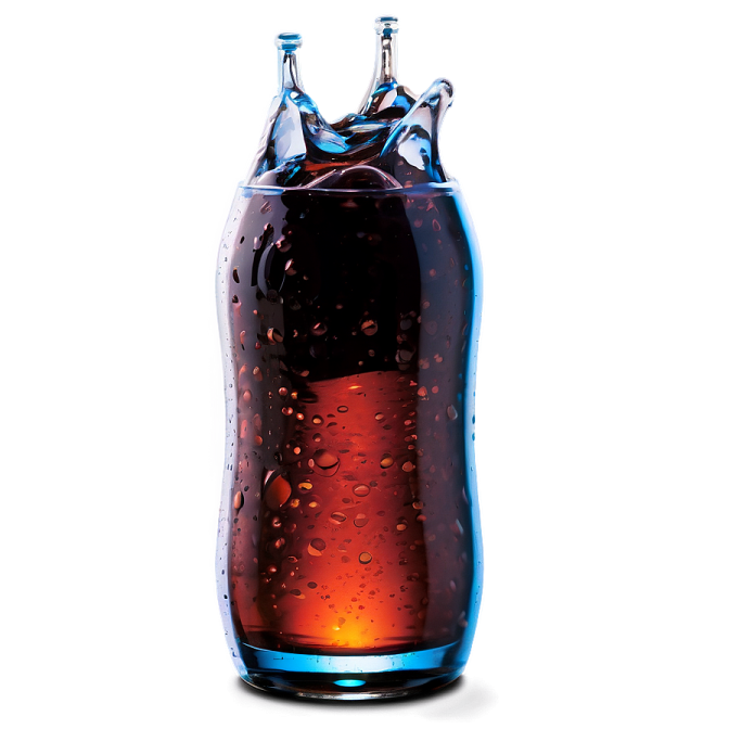 a bottle of soda on a white background