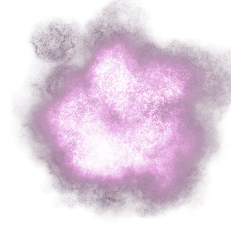 a white background with pink smoke