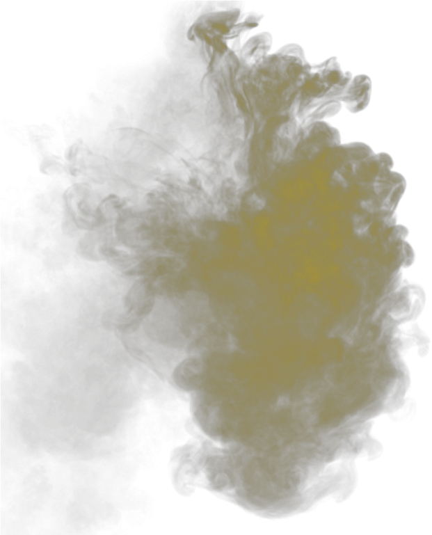 a yellow and white smoke cloud on a white background