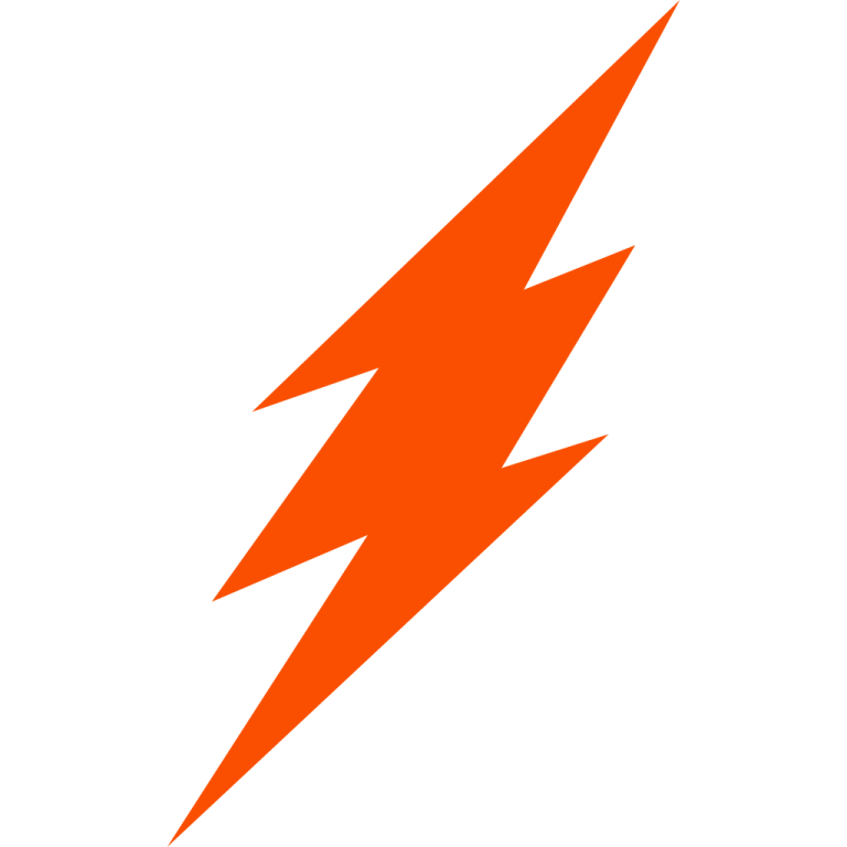 an orange lightning bolt icon