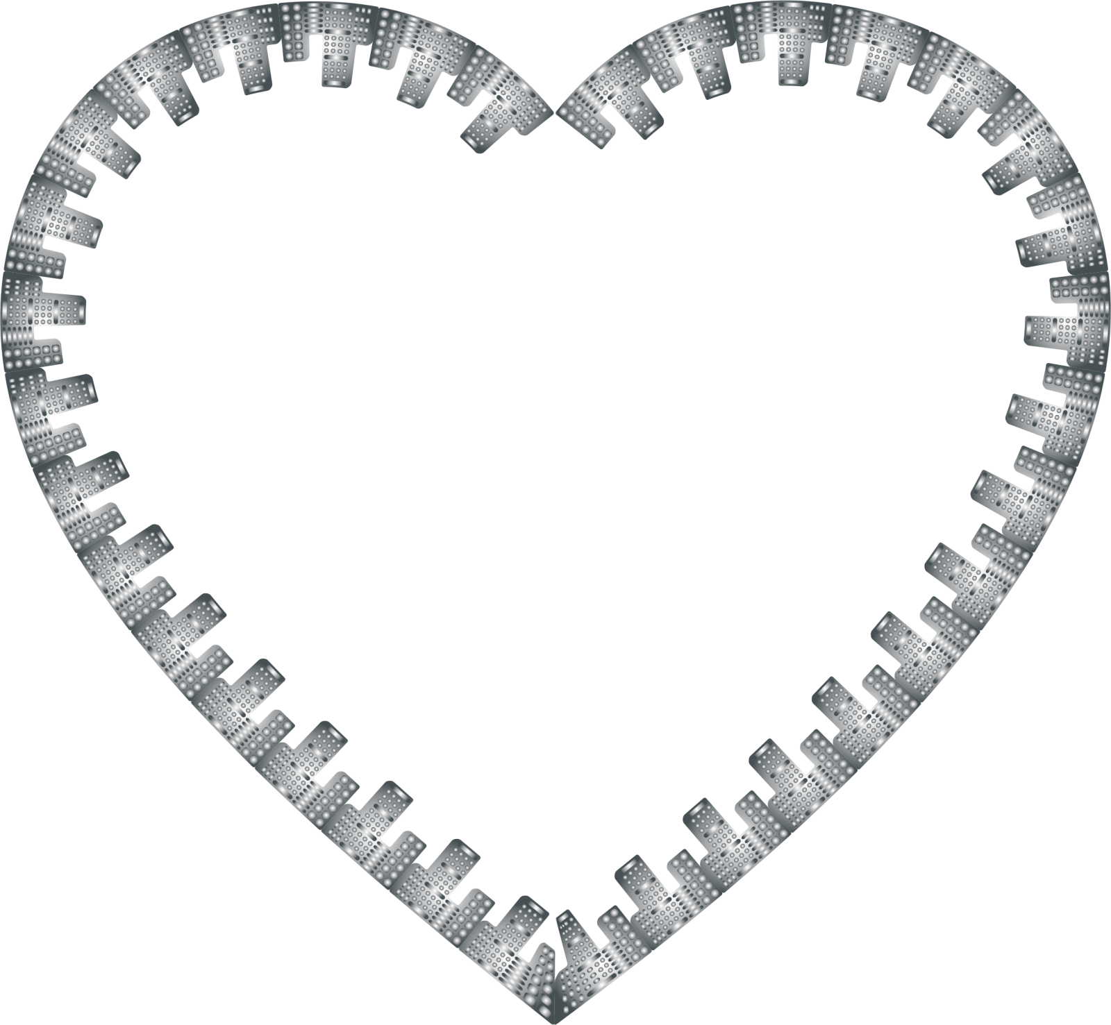 an image of a heart made out of dominos