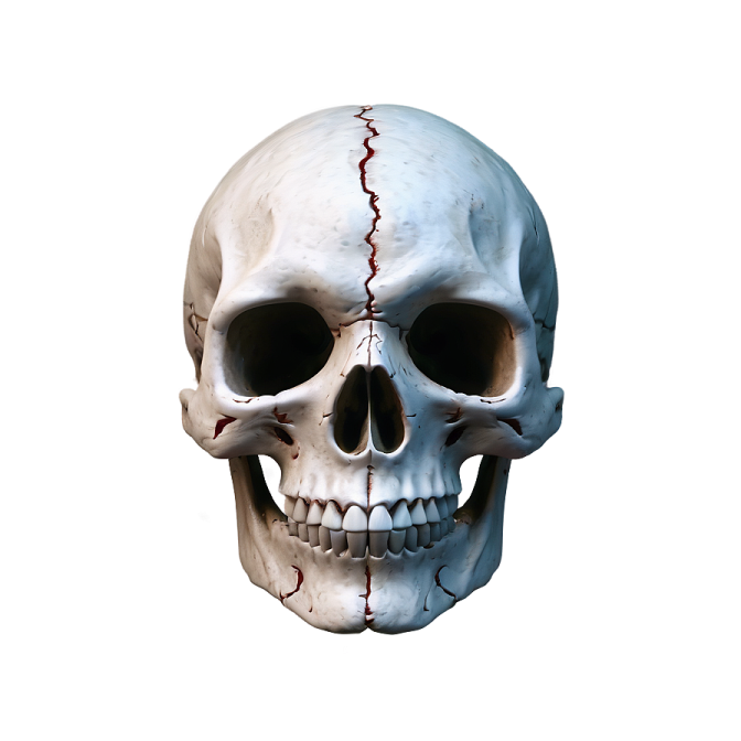 an image of a human skull on a white background