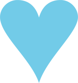 a blue heart on a white background