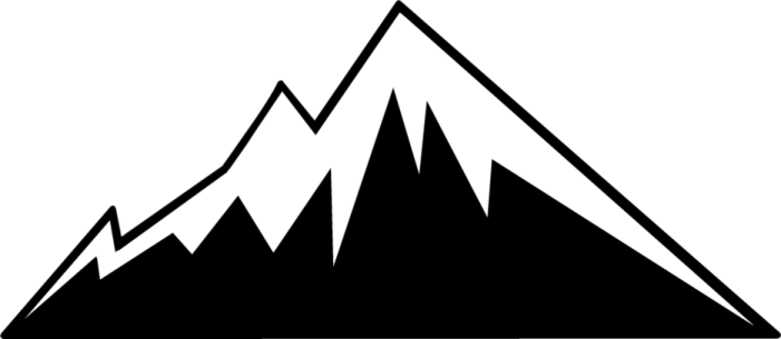 a black and white silhouette of mountains