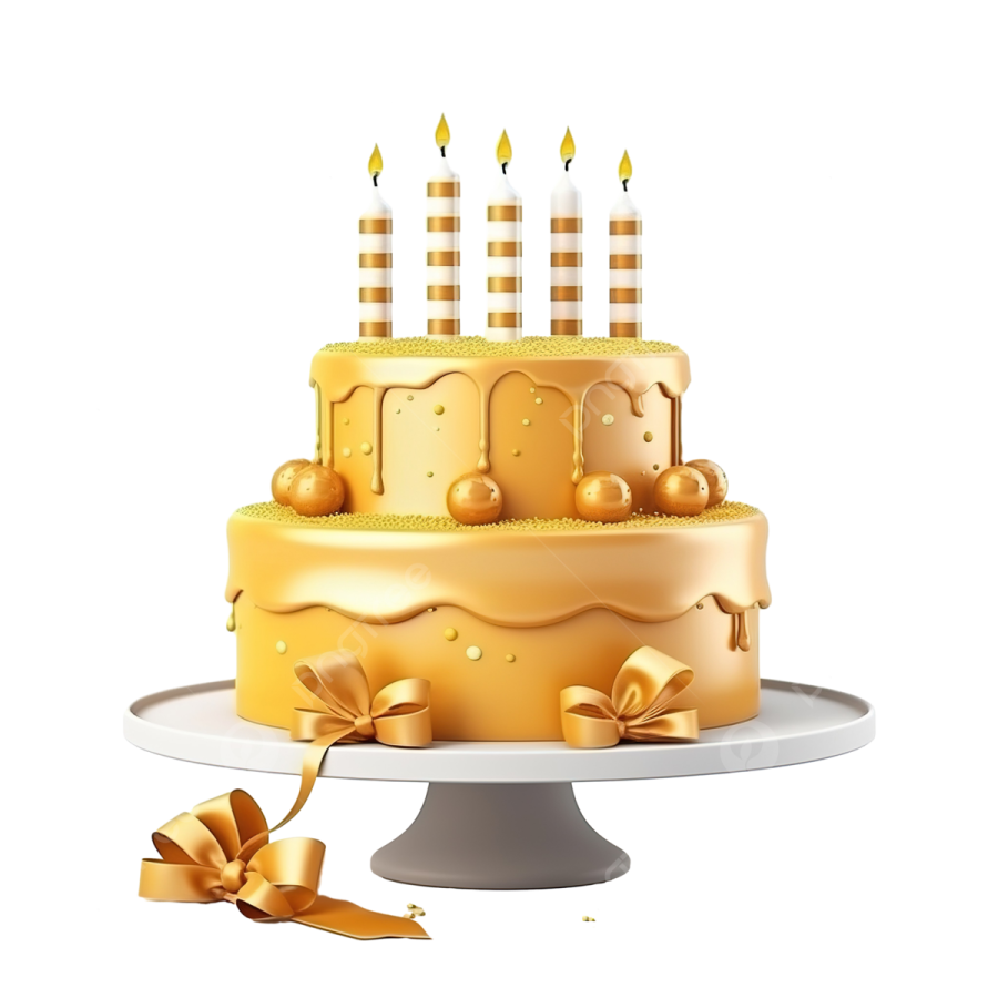 a birthday cake with three candles on top