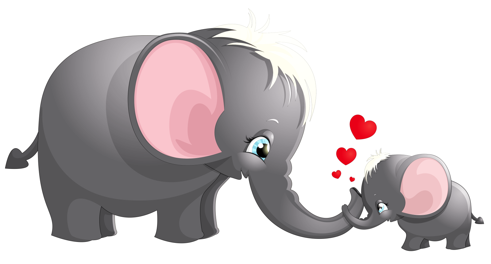 a baby elephant and its mother