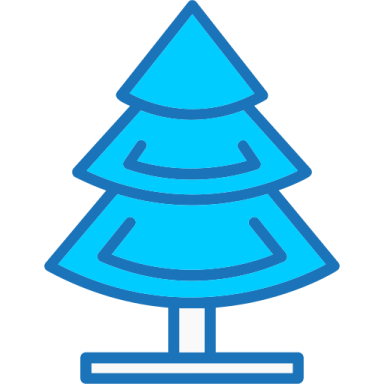 a blue christmas tree