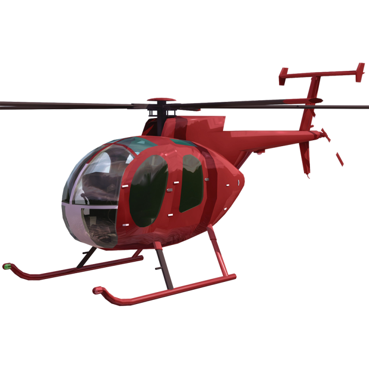 a red helicopter on a white background