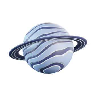 an image of a blue and white sphere