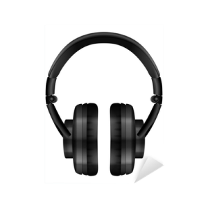 a pair of headphones on a white background