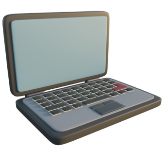 an open laptop computer