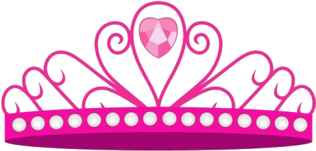 a pink crown with pearls on it
