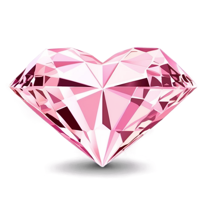 a pink diamond on a white background