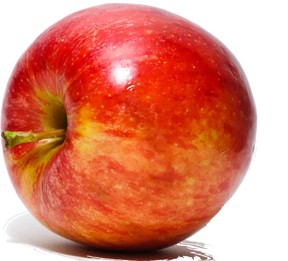 the apple is red
