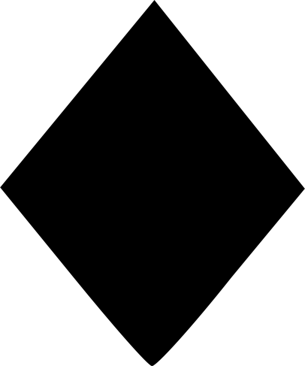 a black and white diamond shape