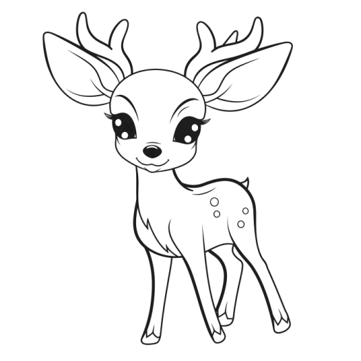 how to draw a baby deer