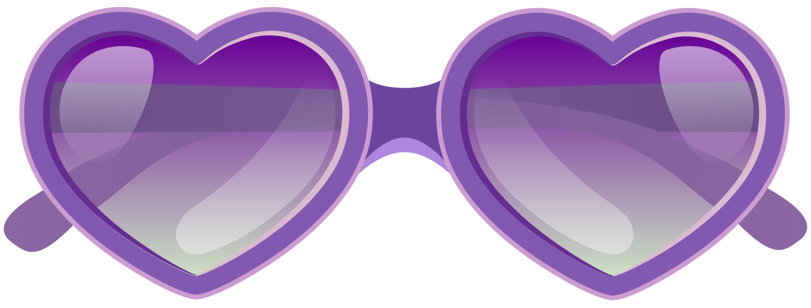 a pair of purple heart shaped sunglasses