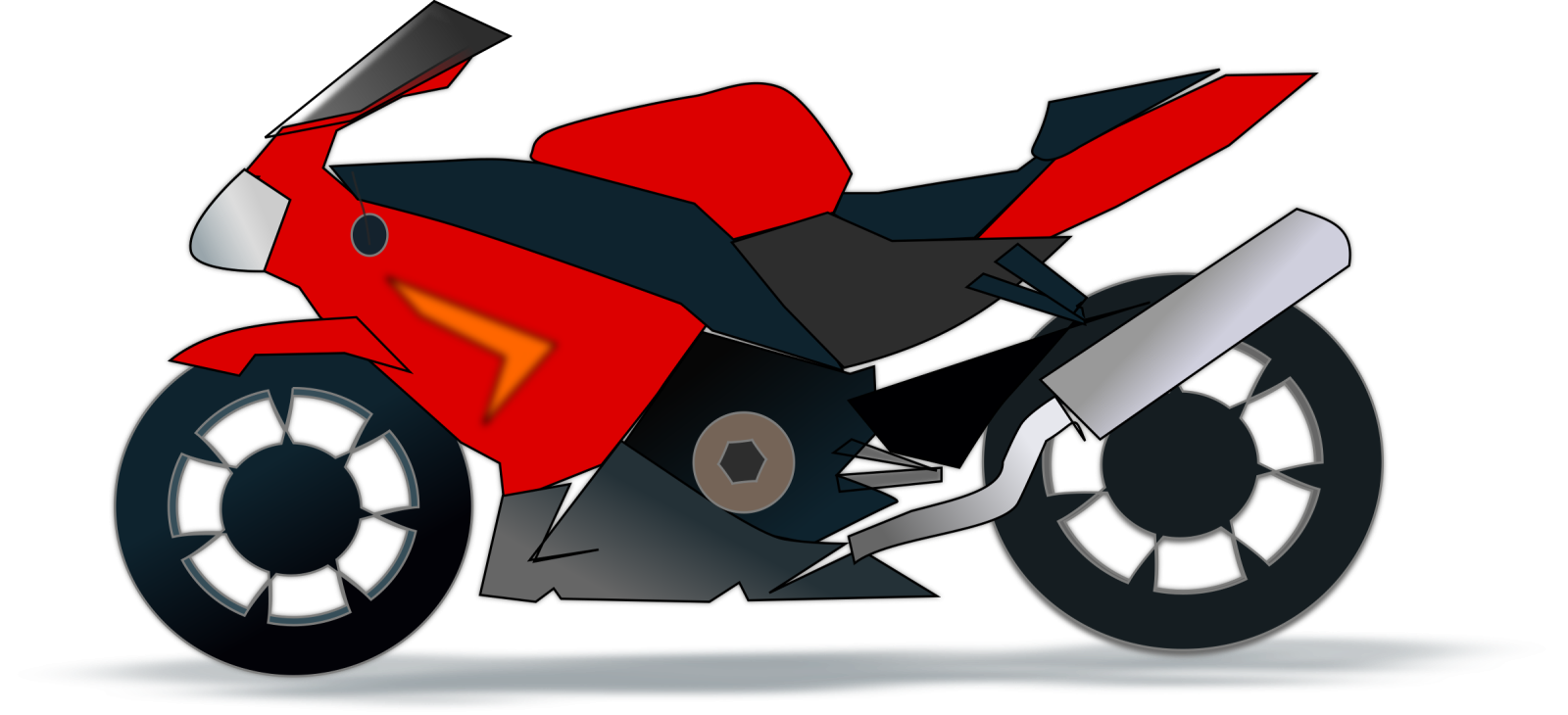 a red and black motorcycle