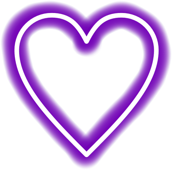a purple heart on white background