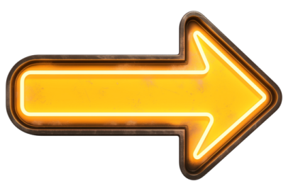 a yellow arrow pointing up to the right