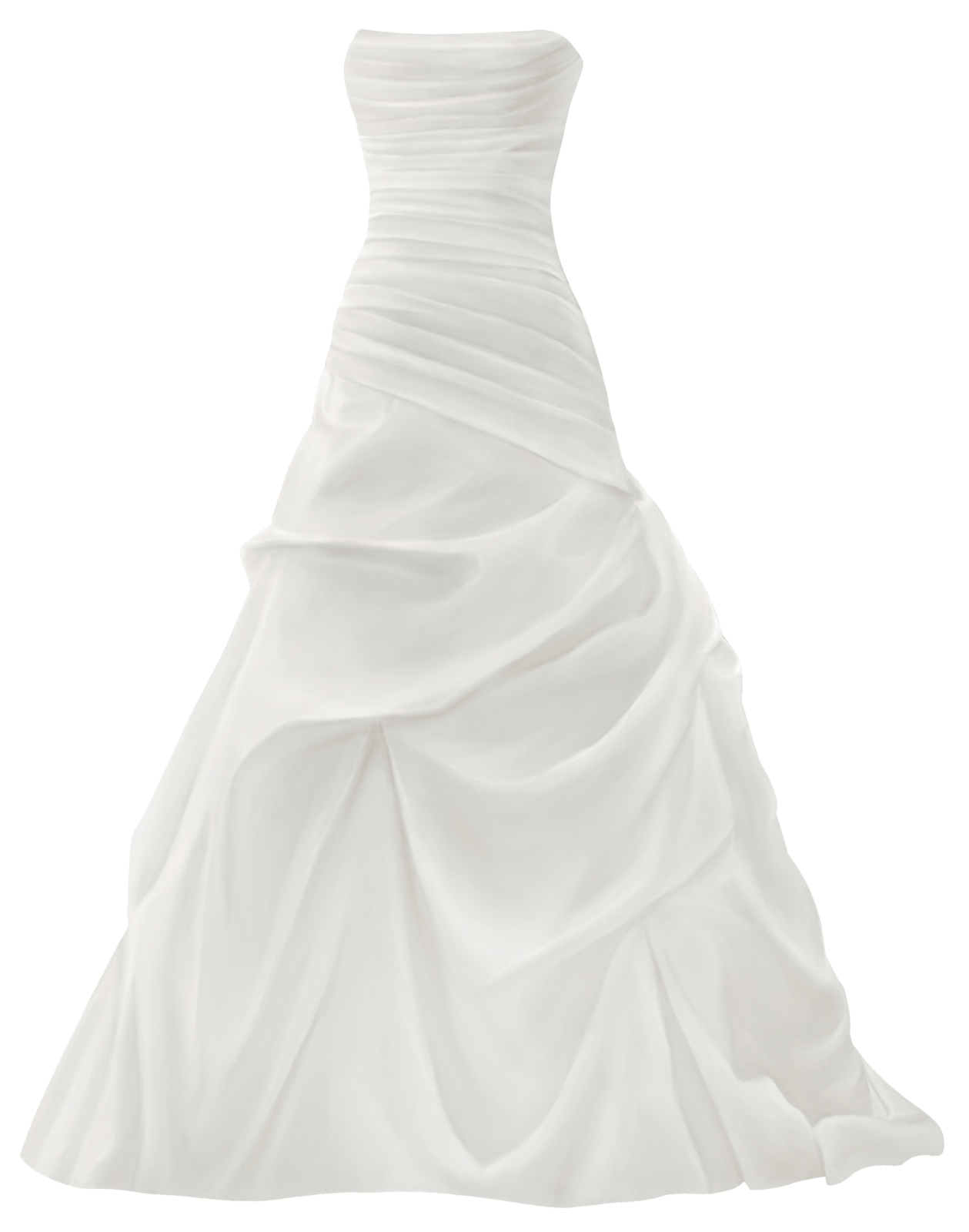 a wedding dress on a white background