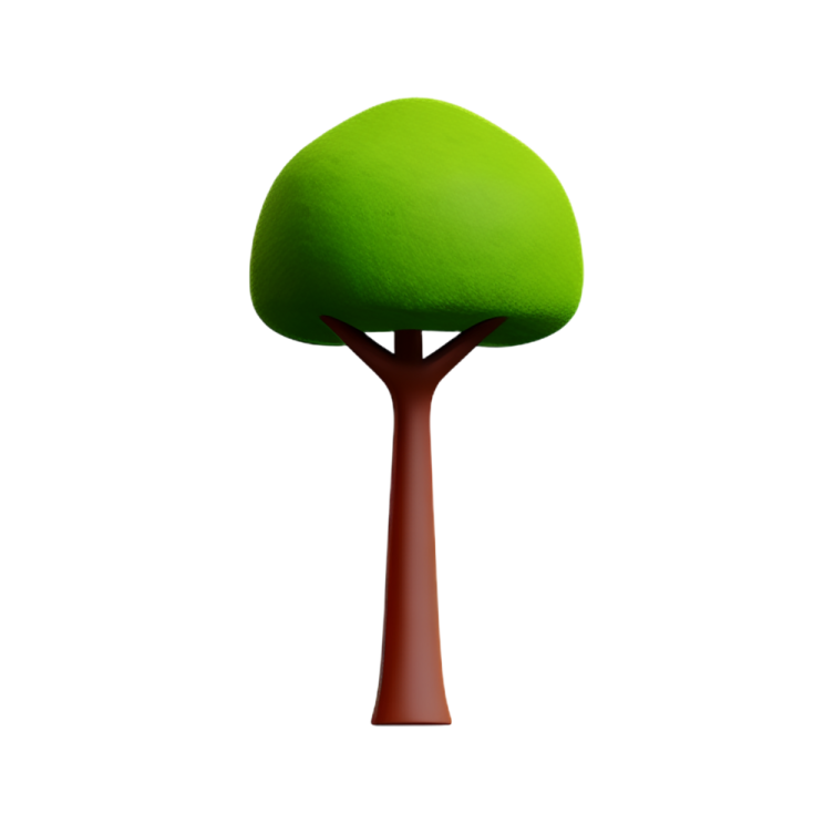 a green tree on a white background
