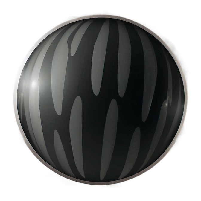 a black and white ball on a white background