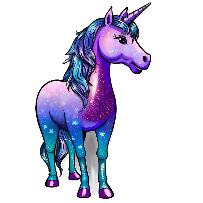 a unicorn with stars on it's back