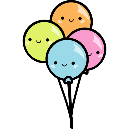 a bunch of balloons with faces on them