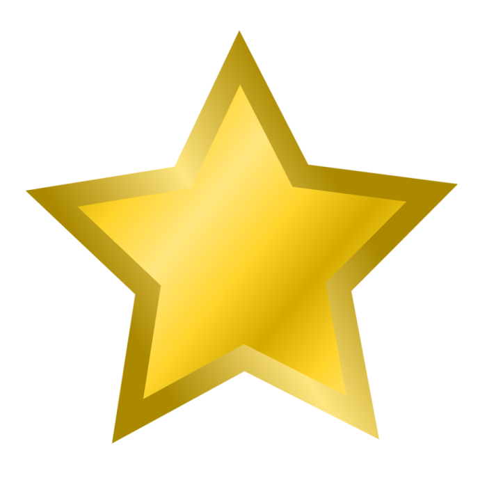 a gold star