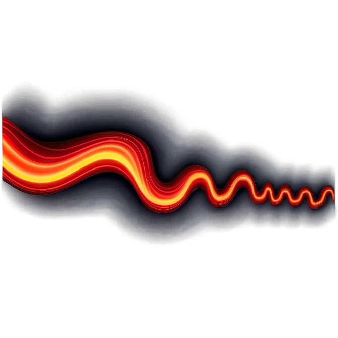 a red and yellow flame on a white background