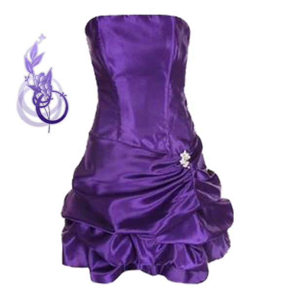a purple dress on a white background