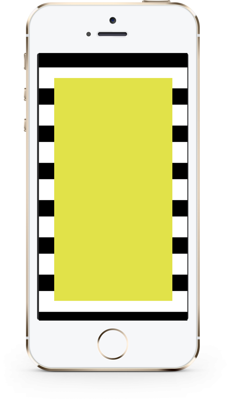 an iphone with a yellow screen on it