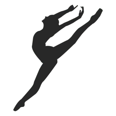 a black and white silhouette of a dancer