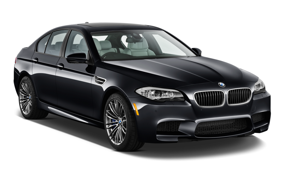 a black bmw car on white background