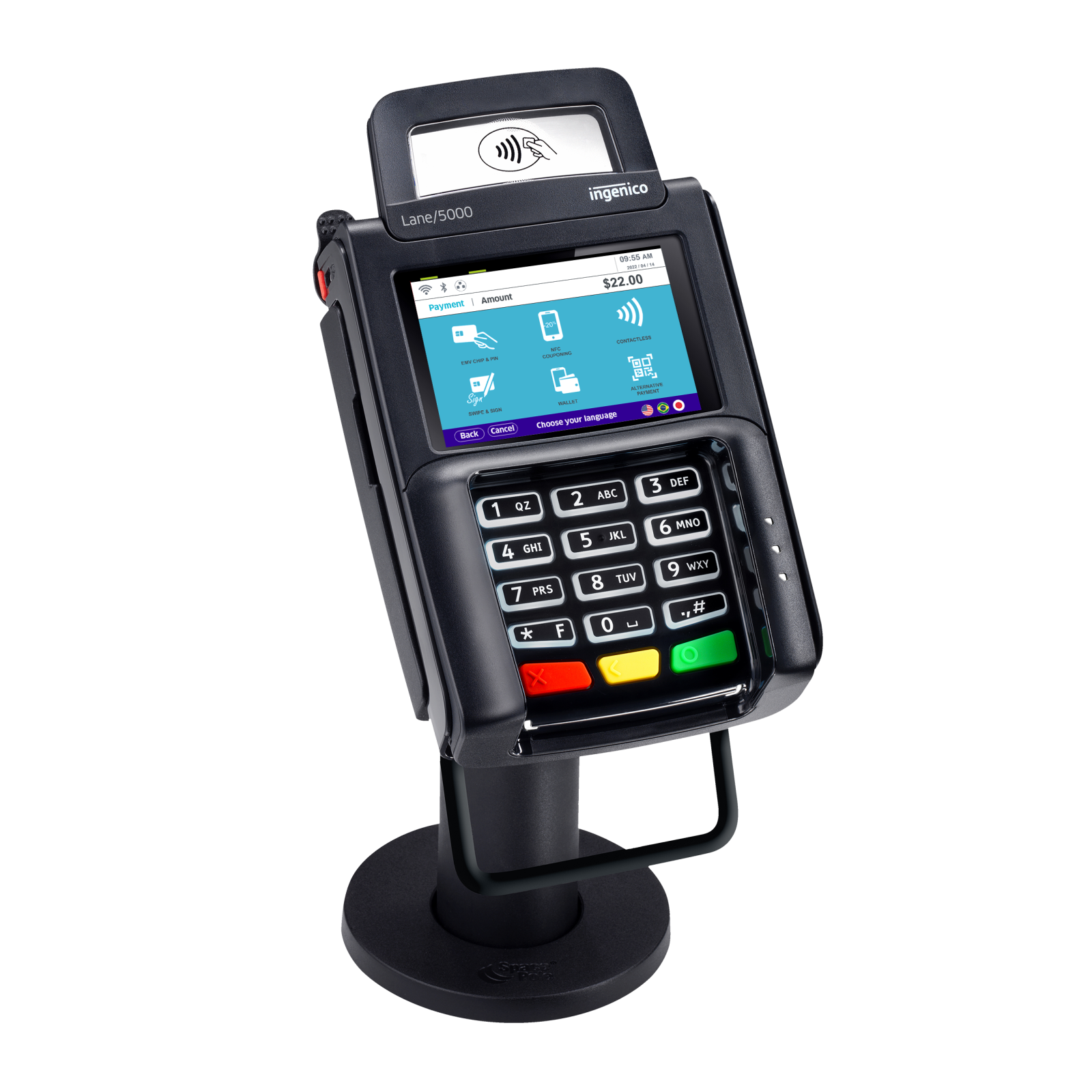 an image of a credit card reader on a white background