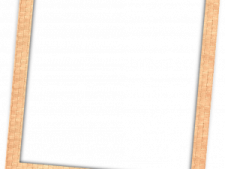 a wooden frame with a white background