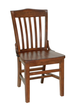 a wooden chair on a white background
