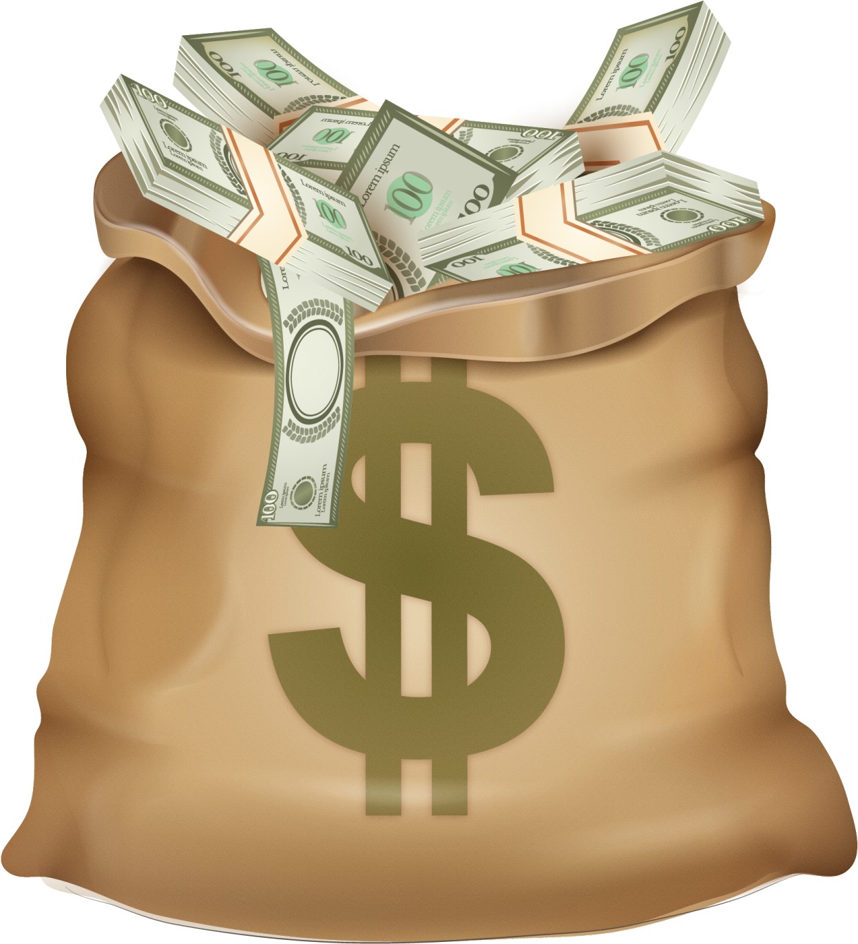 a bag full of money
