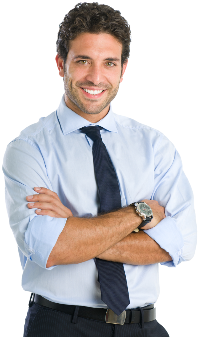 a man with his arms crossed