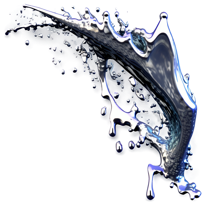 a splash of water on a white background