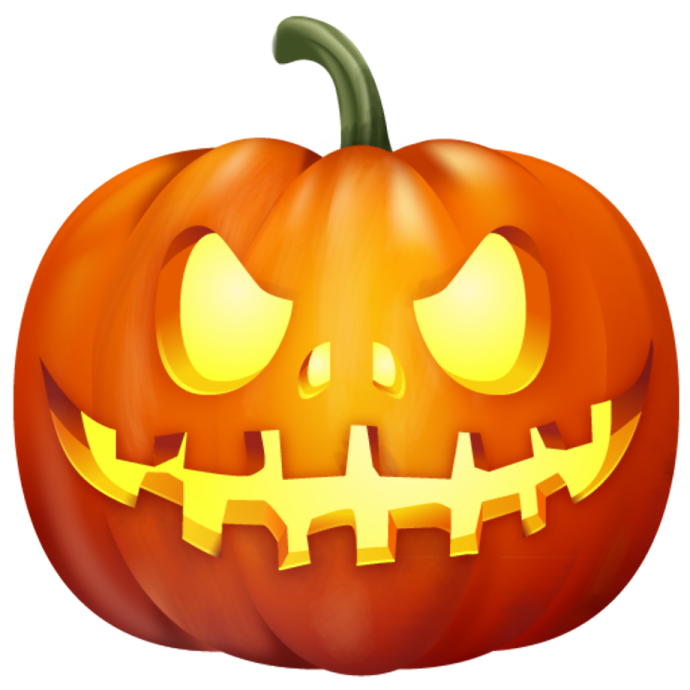 a halloween pumpkin with glowing eyes