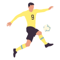 a soccer player with a ball in his hand