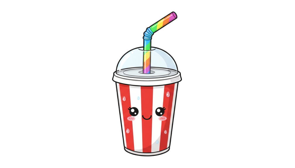 a cup with a straw sticking out of it