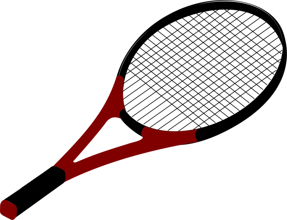 a tennis racket on a white background
